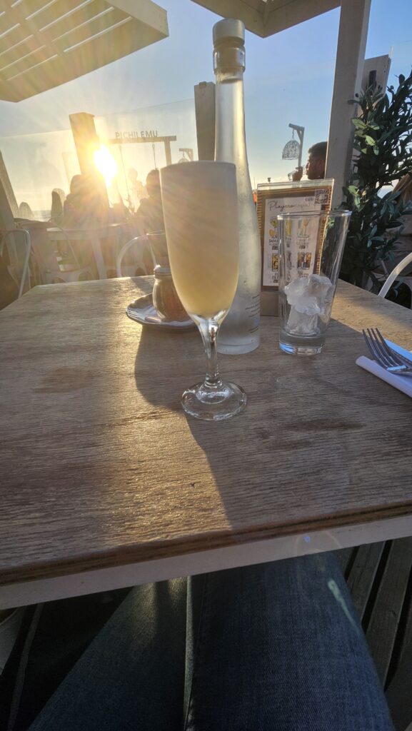 Pisco Sour in a beach bar