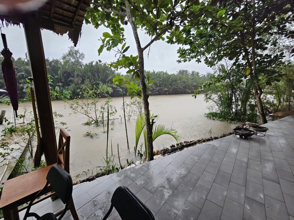 Mekong Delta - Terrace at the water