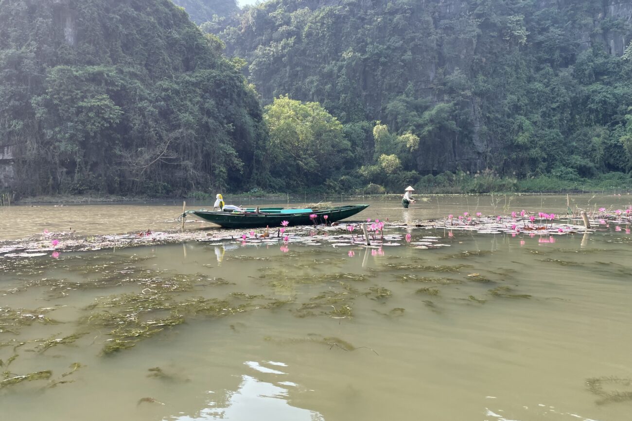 Ninh Binh - Arbeiten im Wasser
